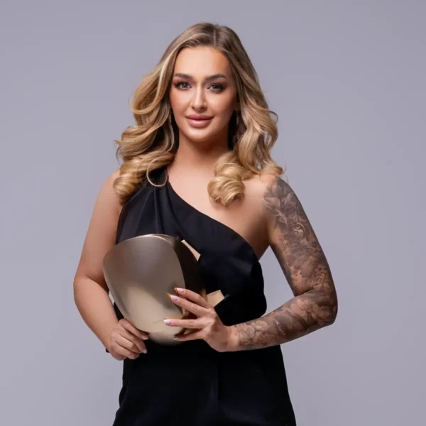 Złota FITTOP Premium Gold Glow LED Mask